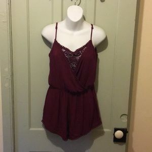 Burgundy Romper